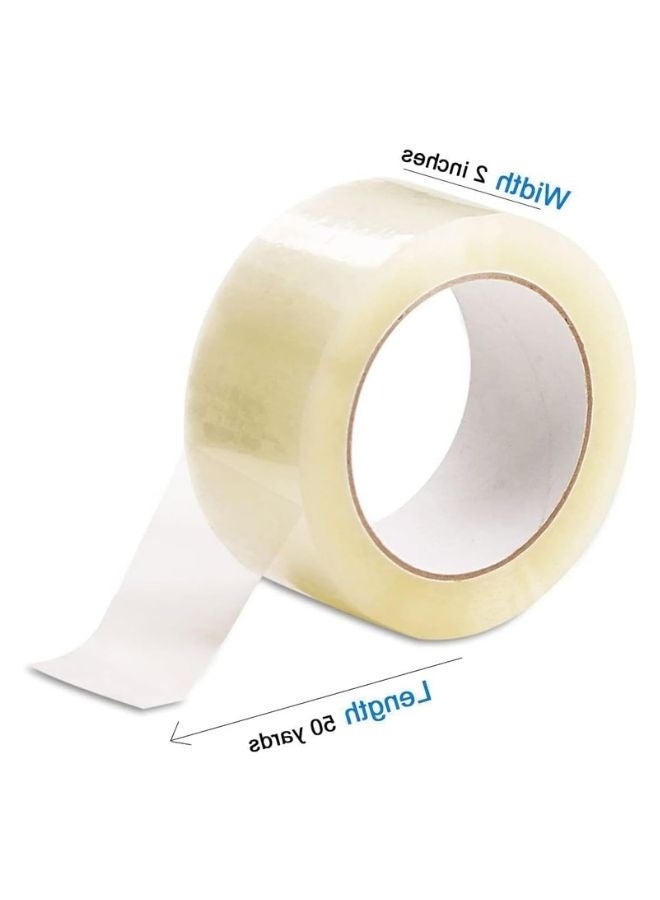Clear Packing Tape | 2 inches x 50 yards Strong Heavy Duty Packaging Tape for Sealing Parcel Boxes, Moving Boxes Houses, Large Postal Bags, Office Supplies [1 Rolls] - Image 2