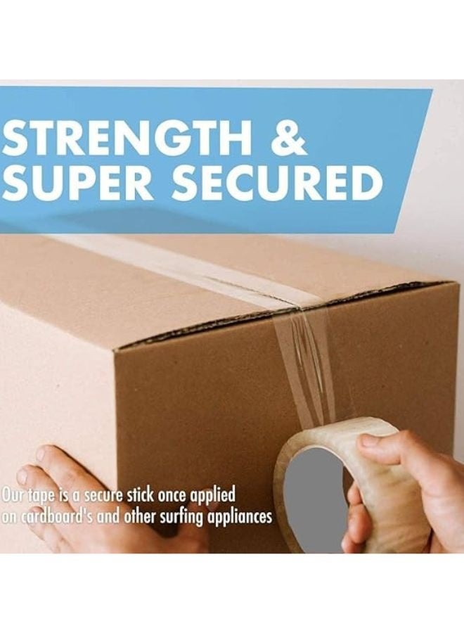Clear Packing Tape | 2 inches x 50 yards Strong Heavy Duty Packaging Tape for Sealing Parcel Boxes, Moving Boxes Houses, Large Postal Bags, Office Supplies [1 Rolls] - Image 5