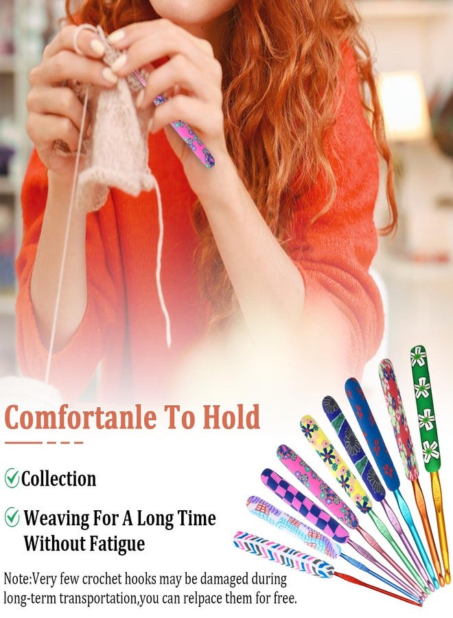 Looen Crochet Hook 9-Piece Set, Ergonomic Soft Grip for Crocheting, Warm Crochet Hooks, Beautiful Knitting and Crochet Supplies, Crochet Kits for Arthritis Patients and Beginner Kids. - Image 3