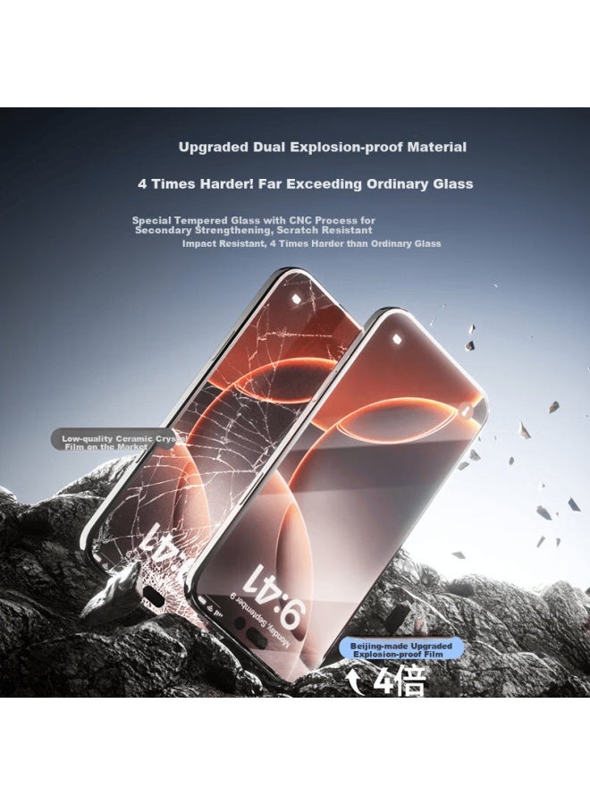 JD.com Jd Original Iphone 17 Hd Tempered Glass Screen Protector, Anti-dust Anti-shatter Anti-fingerprint Ultra-thin Full Coverage Dust-free Quick Installation Film For Apple 17 Smartphone - Image 2