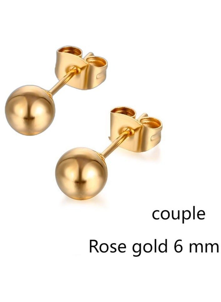 Round ball fine pin stud earrings for men and women