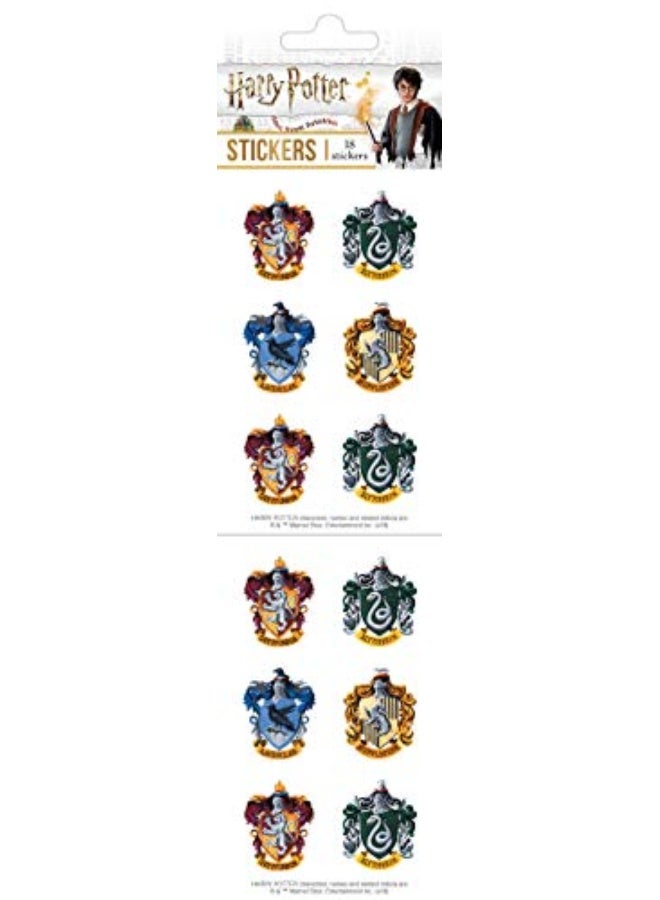 Playhouse Harry Potter Mini Hogwarts House Crests Pack of Three Perforated Sticker Half-Sheets - 1 Pack