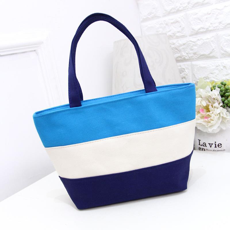 Fashion Handroom Small Square Bag Canvas Mummy Bag Mother And Baby Bag Going Out Mother Bag Small Size Women'S Hand Carrying Lunch Box Bag - Image 4