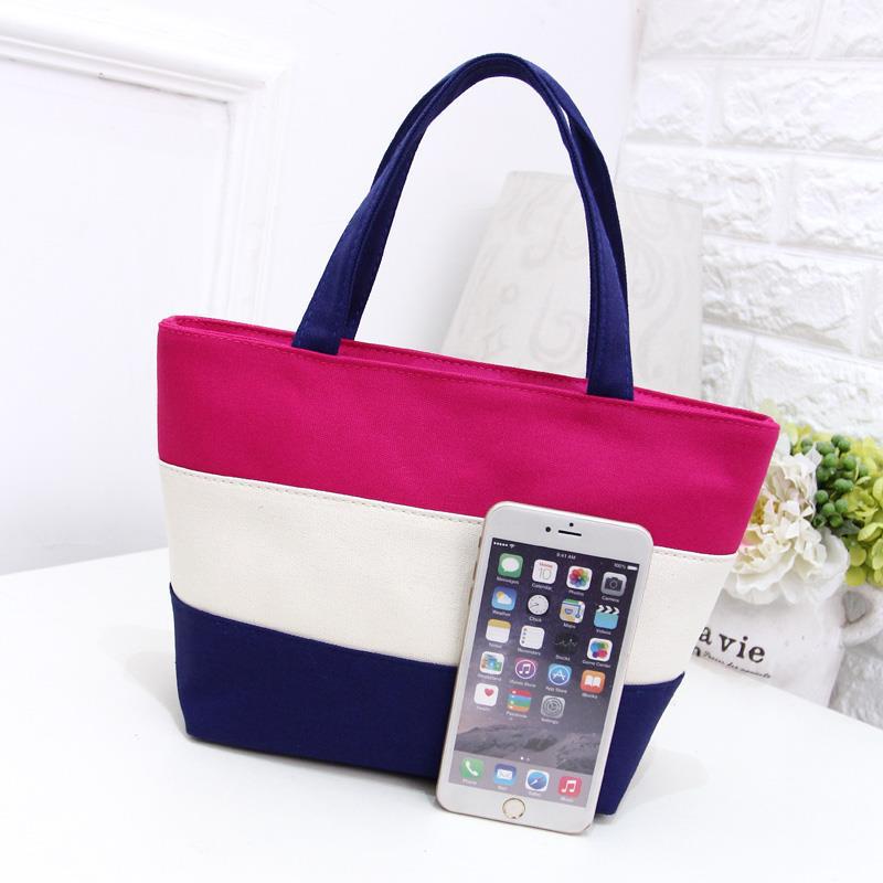 Fashion Handroom Small Square Bag Canvas Mummy Bag Mother And Baby Bag Going Out Mother Bag Small Size Women'S Hand Carrying Lunch Box Bag - Image 3