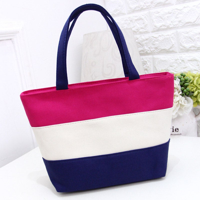 Fashion Handroom Small Square Bag Canvas Mummy Bag Mother And Baby Bag Going Out Mother Bag Small Size Women'S Hand Carrying Lunch Box Bag - Image 2
