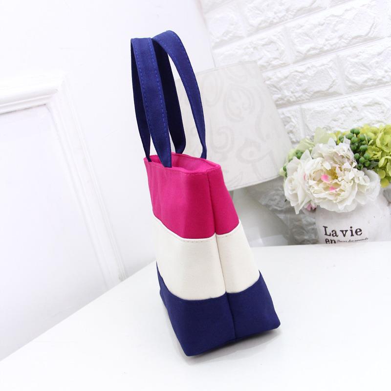 Fashion Handroom Small Square Bag Canvas Mummy Bag Mother And Baby Bag Going Out Mother Bag Small Size Women'S Hand Carrying Lunch Box Bag - Image 5