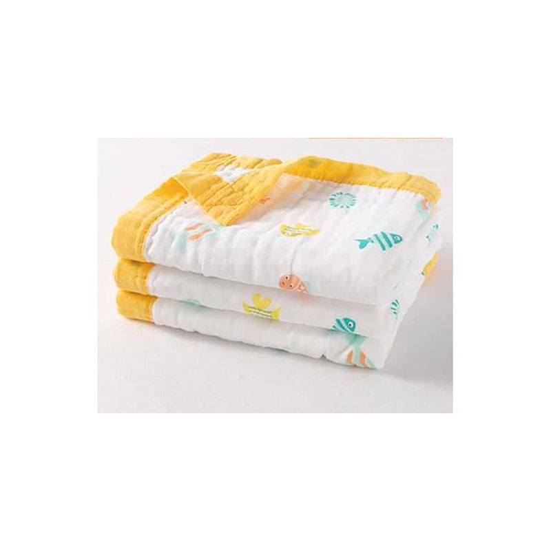 MosQuick® 100% Cotton Muslin Blanket 6 Layer Super Soft Blanket for Kids Baby Blanket Infants Size Perfect New Born Baby Products All Must Have for Baby Bed - 110cm x110 cm 0-5 Years - Image 4