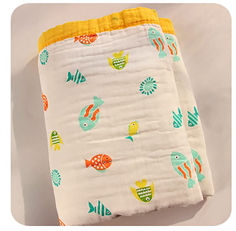 MosQuick® 100% Cotton Muslin Blanket 6 Layer Super Soft Blanket for Kids Baby Blanket Infants Size Perfect New Born Baby Products All Must Have for Baby Bed - 110cm x110 cm 0-5 Years - Image 3