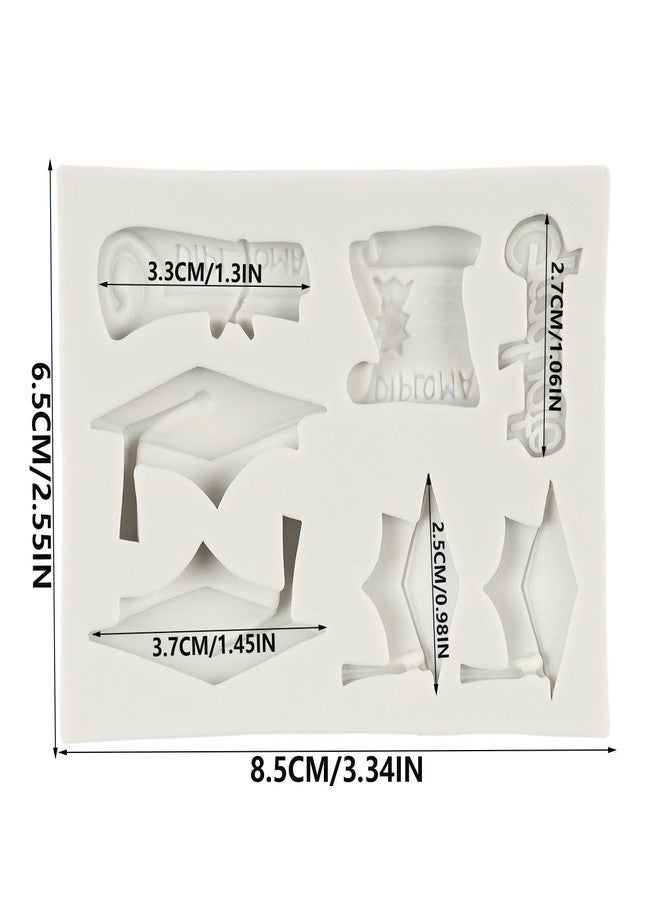 QDMOLDS قوالب عجينة السكر للتخرج، قوالب سيليكون على شكل قبعة تخرج، قوالب قبعة بكالوريوس لتزيين الكيك، قوالب تزيين الكب كيك، قوالب سكر، قوالب شوكولاتة، قوالب حلوى، قوالب طين بوليمر، قوالب عجينة السكر - Image 2