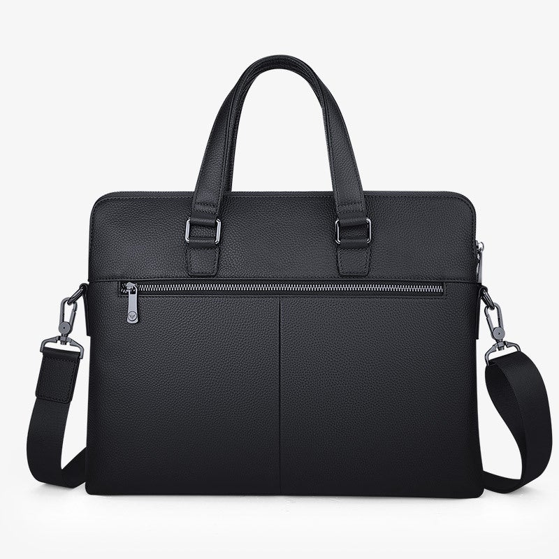 WilliamPolo Men's Leather Briefcase Large Capacity - Image 4