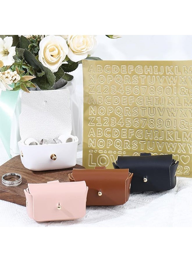 وسادة طوق ، وسادة خاتم الزواج الجلدية الأليفة ، حقيبة قوس خاتم الزواج ، منظم خاتم الزوجين لحفل زفاف الخطوبة الاقتراح - Image 4