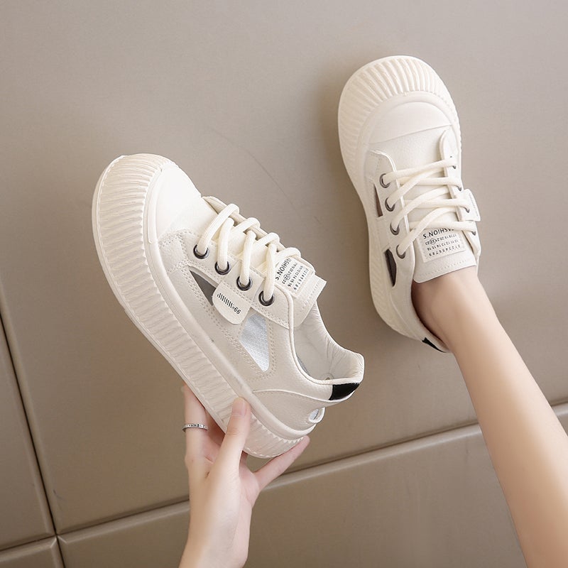 Women'S Shoes Feeling Pregnant Women'S Baotou Sandals Women'S Summer Hollow Hole Shoes Breathable White Skate Shoes - Image 4