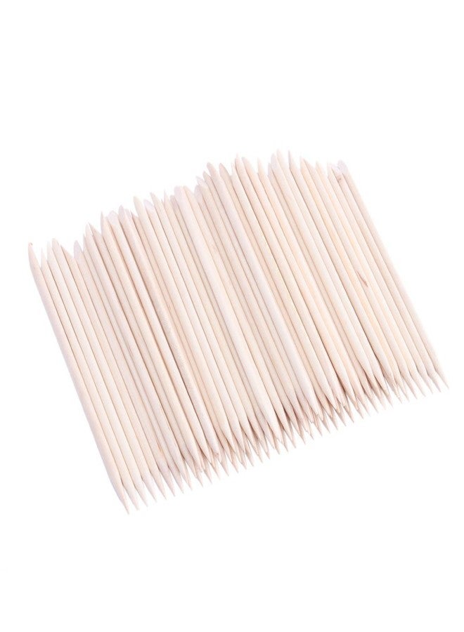 DMtse Yesker 100 Pcs Nail Art Orange Wood Stick Sticks Cuticle Pusher Remover Manicure Pedicure Tool - Image 4