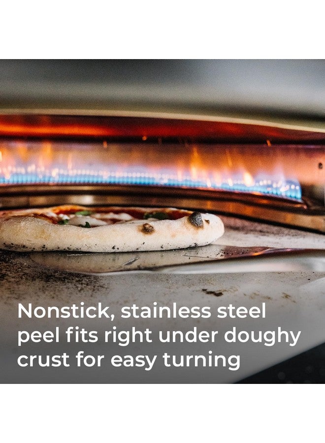 Everdure Everdure Stainless Steel Pizza Turning Peel - 6.5" Diameter, Long Handle, Nonstick, Lightweight, Perforated Design, Essential for Pizza Oven Owners, Chefs, Cooks, Bakers  - Image 4