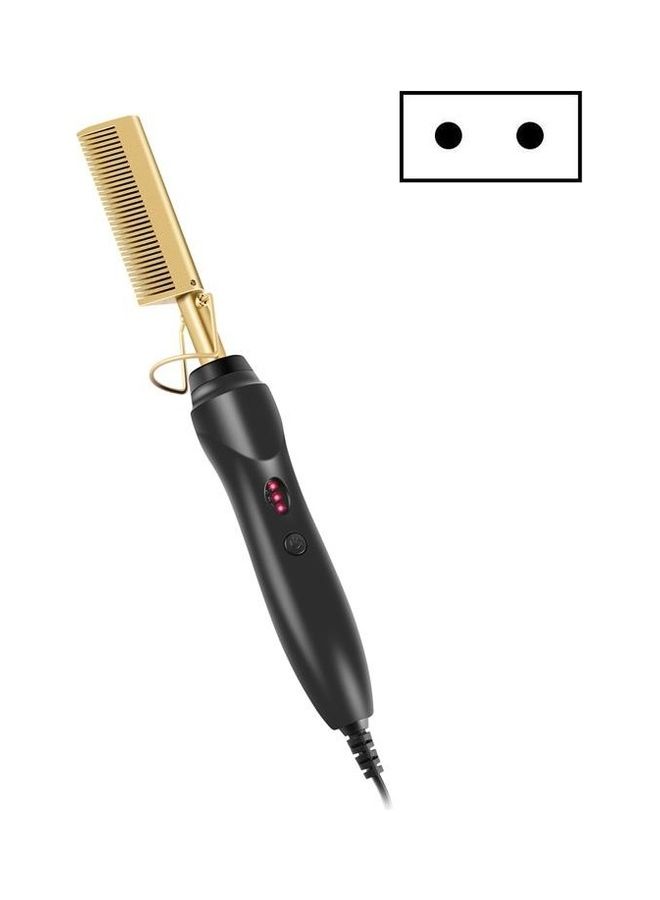 BGM Multifunctional Curly Hair Straightening Stick Electric Comb Gold/Black - Image 1