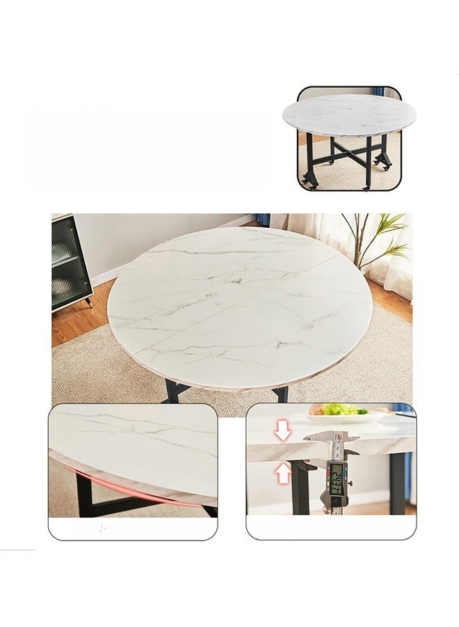Foldable Kitchen Table – Multifunctional Round Table with Universal Wheels, Space-Saving Design for Restaurants and Homes - Image 4