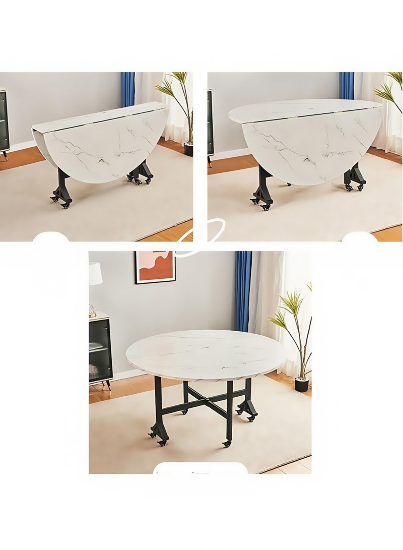 Foldable Kitchen Table – Multifunctional Round Table with Universal Wheels, Space-Saving Design for Restaurants and Homes - Image 5