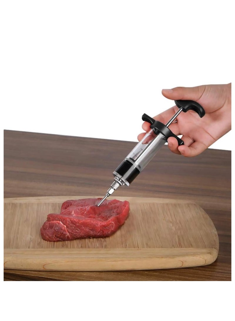 One Set General Meat Injector Seasoning Injector Injector Tool with BBQ Sauce Injector Needle - Image 1