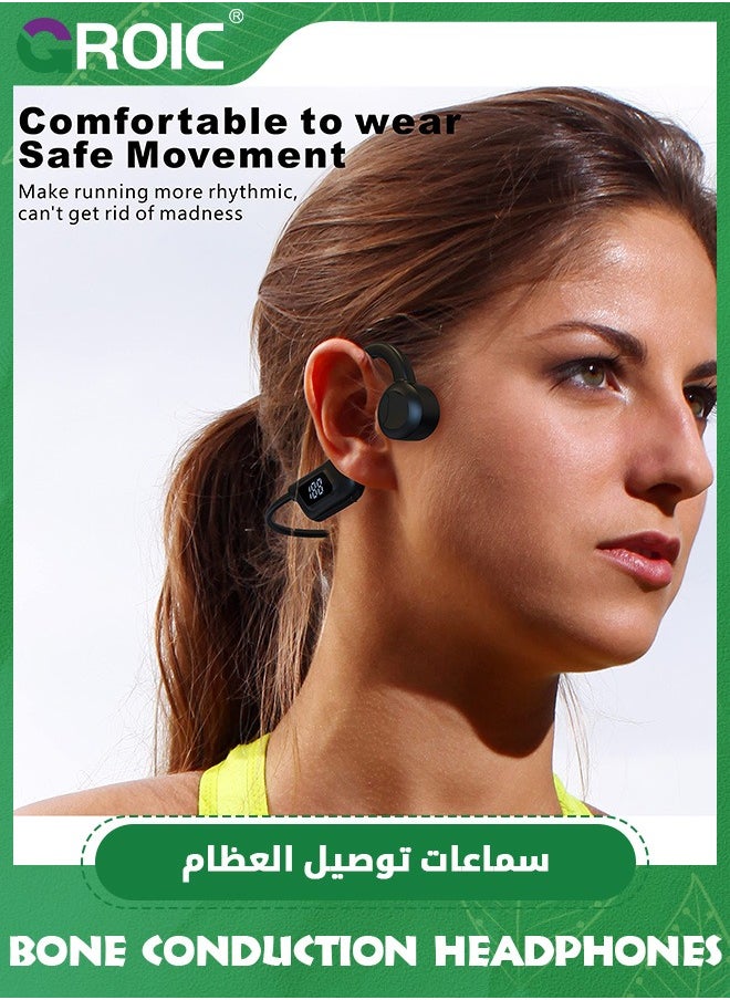 GROIC Bone Conduction Headphones, Waterproof Headphones Built-in 32GB Memory, Open Ear Wireless Bluetooth Earphones for Running, Diving,Cycling,Swimming  - Image 2