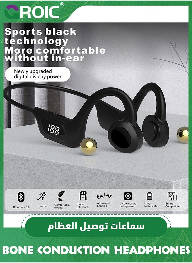 GROIC Bone Conduction Headphones, Waterproof Headphones Built-in 32GB Memory, Open Ear Wireless Bluetooth Earphones for Running, Diving,Cycling,Swimming  - Image 4