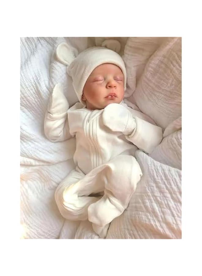 Lifelike Reborn Baby Dolls Crafted in Weighted Cloth Body - 18Inches Sleeping Realistic Newborn Baby Girl Dolls That Look Real and Feel Real - Image 2