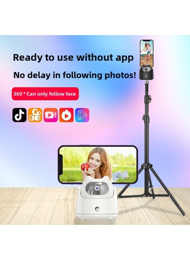 Generic - 新品360智能跟拍云台神器免APP视频拍摄直播AI识别人脸追踪稳定器-颜色:Q5黑色（英文款） - Image 1
