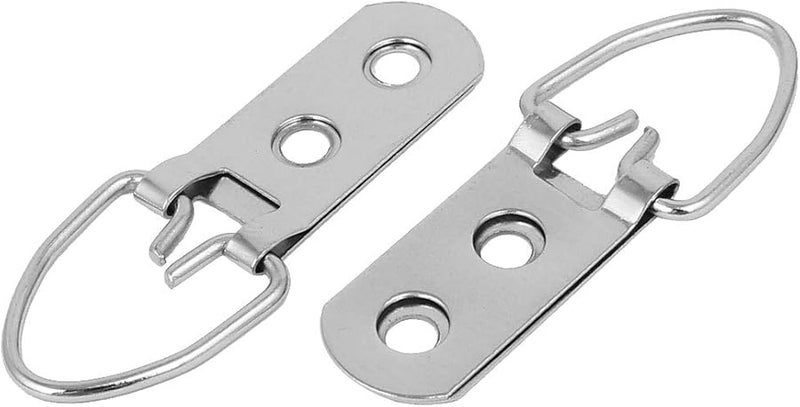 حلقات معدنية مزدوجة الثقب على شكل حرف D لتعليق الصور، 500 قطعة باللون الفضي - Image 3