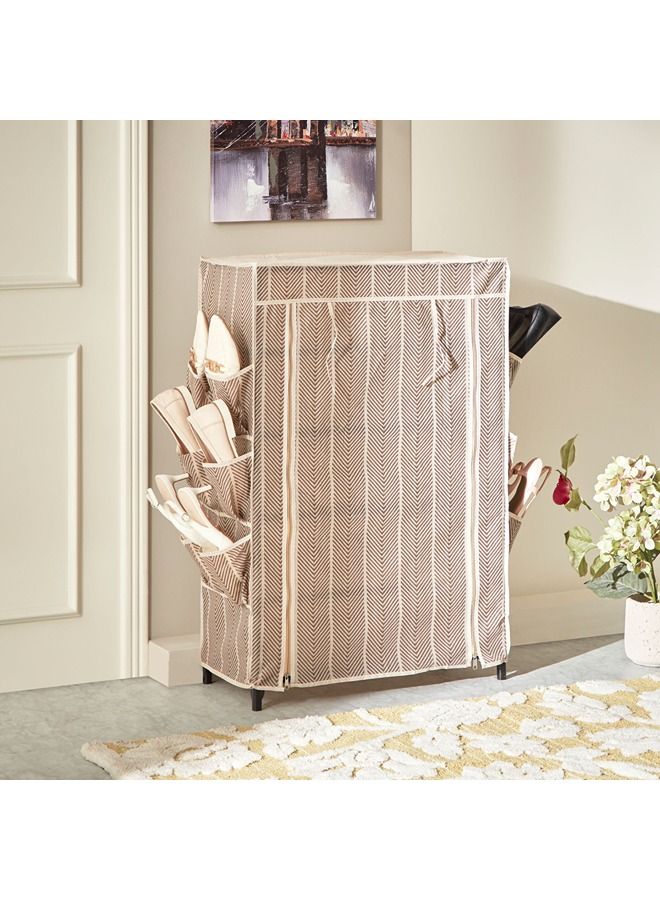 Home Box Ebase 5-Tier Shoe Rack Organizer With Cover 61x90x30 cm - Image 1