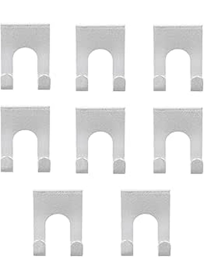 Heavy Duty Aluminum Wall Storage Hooks 8 Pack Punch Free Bathroom Robe and Towel Hanger - Image 1