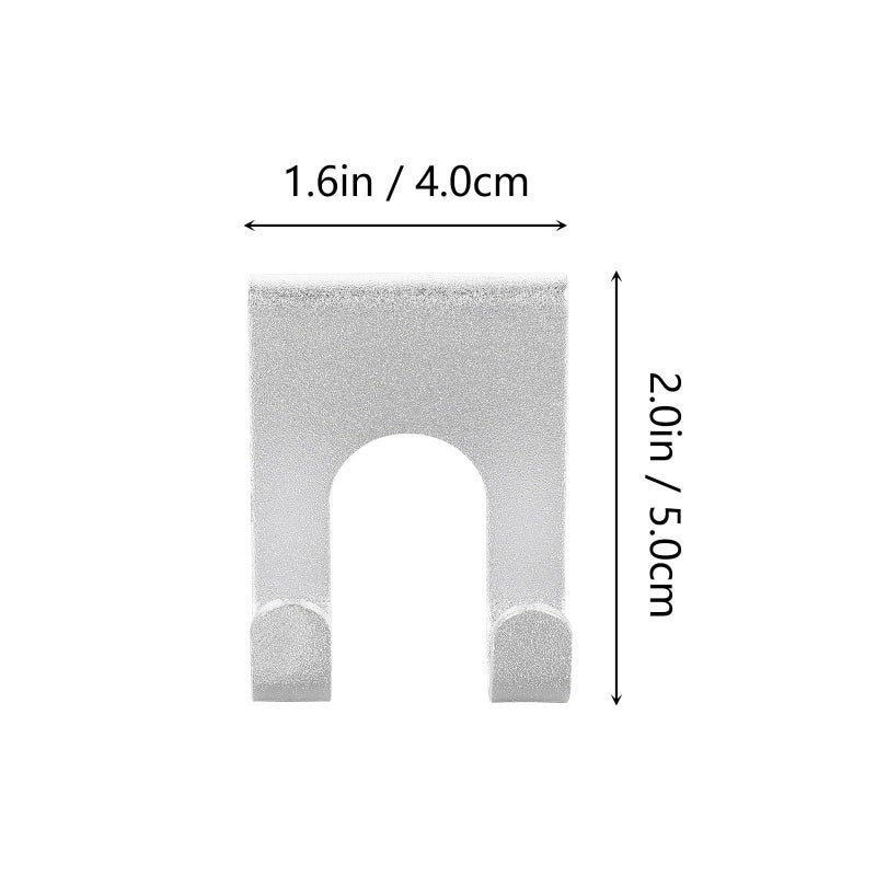 Heavy Duty Aluminum Wall Storage Hooks 8 Pack Punch Free Bathroom Robe and Towel Hanger - Image 3