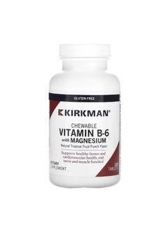 Kirkman Labs Chewable Vitamin B 6 with Magnesium Natural Tropical Fruit Punch 120 Tablets  - Image 1