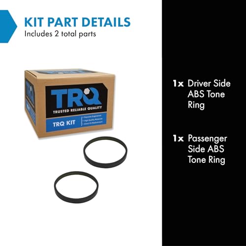 TRQ CV Axle ABS Magnetic Tone Ring Front Rear Pair Set Compatible with Charger Magnum 300 - Image 2
