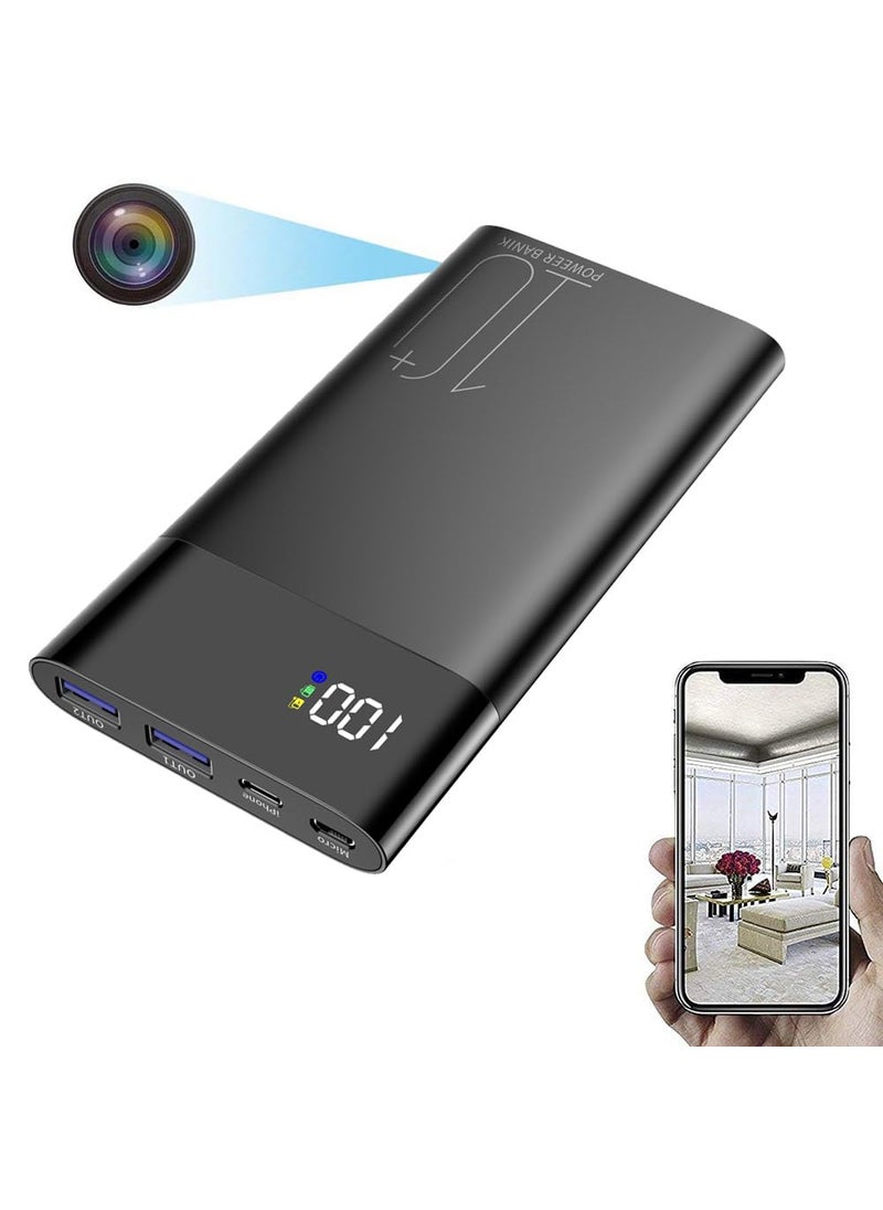 TECHNOVIEW TECHNOVIEW WiFi Power Bank Security Camera H10 Plus 1080P HD Audio Video Recording Indoor Camera with Real Time Remote Control Night Vision Motion Detection  - Image 1