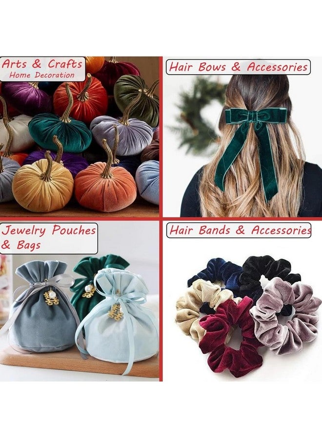 VRB Dec قماش مخمل متعدد الأغراض VRB DecTM 1 متر للتزيين، تعبئة التروسو، قاعة الحفلات، باقة، تعبئة الهدايا، الديكور، غرفة البوجا (1 متر، أحمر) - Image 4