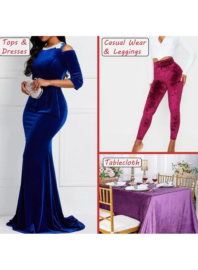 VRB Dec قماش مخمل متعدد الأغراض VRB DecTM 1 متر للتزيين، تعبئة التروسو، قاعة الحفلات، باقة، تعبئة الهدايا، الديكور، غرفة البوجا (1 متر، أحمر) - Image 3