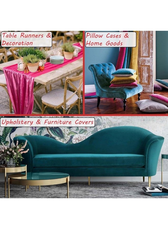 VRB Dec قماش مخمل متعدد الأغراض VRB DecTM 1 متر للتزيين، تعبئة التروسو، قاعة الحفلات، باقة، تعبئة الهدايا، الديكور، غرفة البوجا (1 متر، أحمر) - Image 5