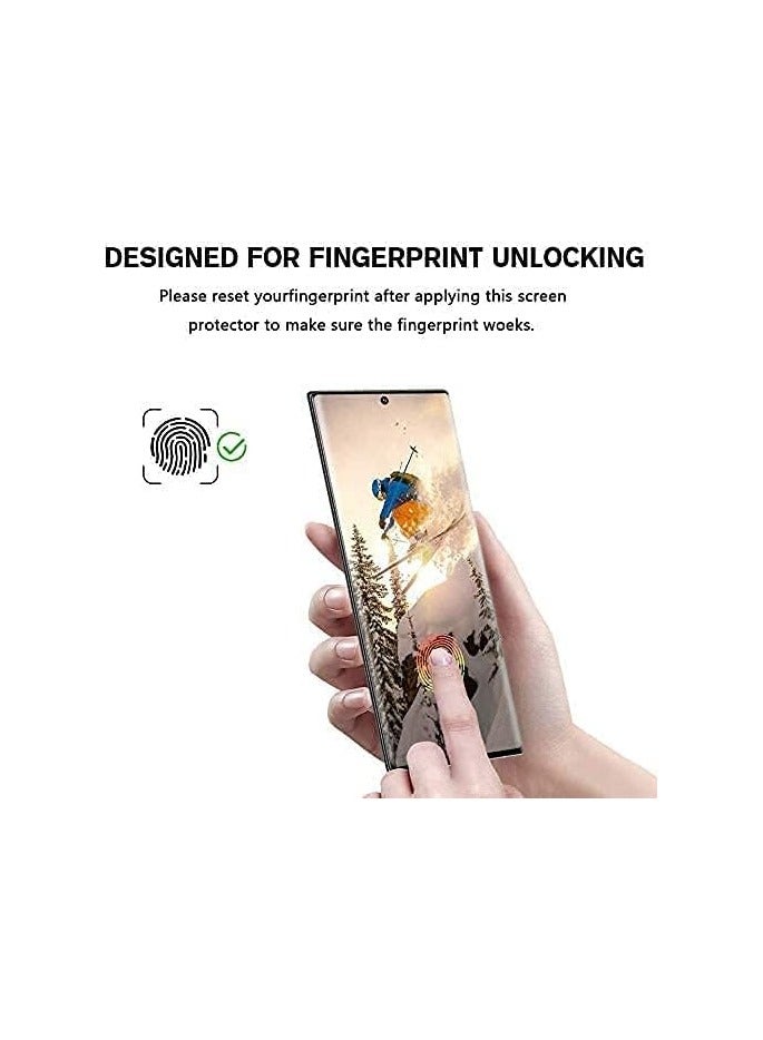 DUSALA 3 Pack Galaxy S23 Ultra Screen Protector with Camera Lens Protector, Compatible Fingerprint Unlocking, 5D Curved, 9H Hardness Scratch Resistant - Image 3