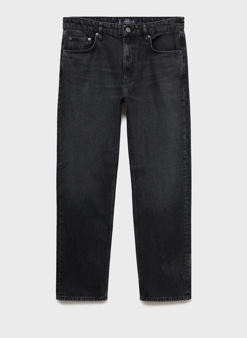 Mango Man Moby straight-fit dark-wash jeans
