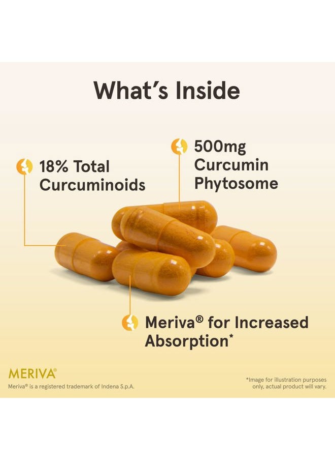 jarrow formulas Curcumin Phytosome 500 mg - 120 Veggie Capsules - Formulated with Meriva - Antioxidant Support Supplement - Joint Health & Support - 60 Servings  - Image 3