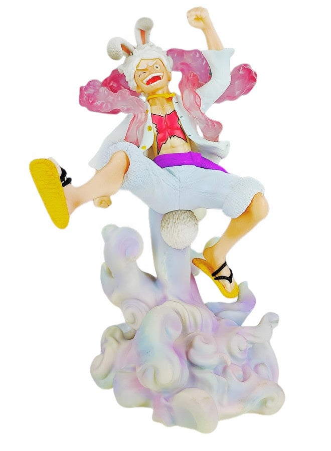PINAKA One Piece Rabbit Ears Happy Nika Luffy Gear 5 25CM Anime Character Collection Model for Anime Collection Action Figure - Image 1