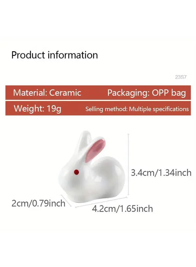 White Ceramic Rabbit Chopstick Holder Creative Spoon Fork Kitchen Rest Rack - Image 3