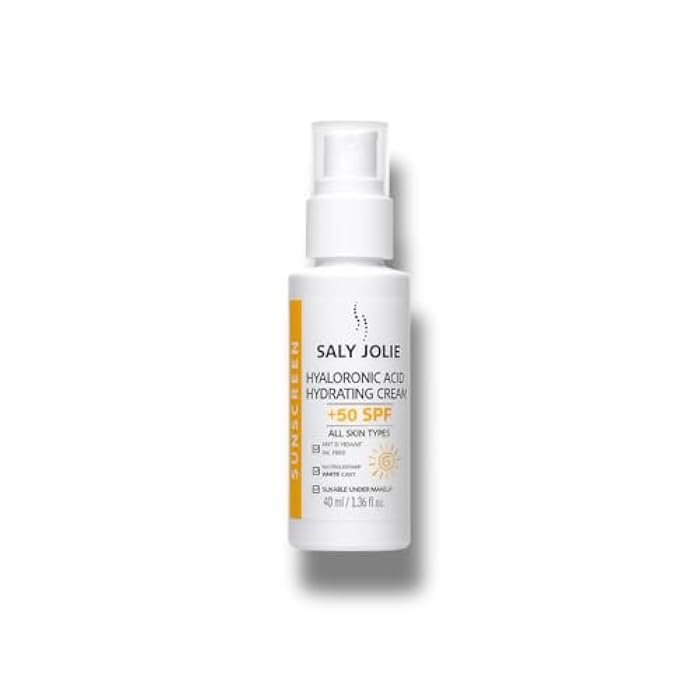 Saly Jolie Beach Essentials Sunscreen for Ultimate Protection, Set of Sunblock 50 SPF with Hyaluronic Acid & Anti-Shine Dry Touch Gel-Cream, 120ml - Image 2