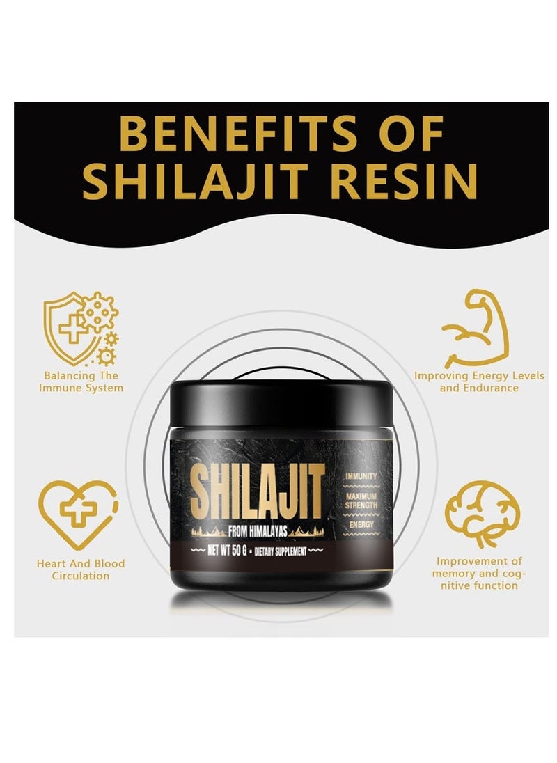 Shilajit RX Shilajit Resin Tested Rich in 85+ Trace Minerals Gold Grade Himalayan Pure for Energy 50g  - Image 3