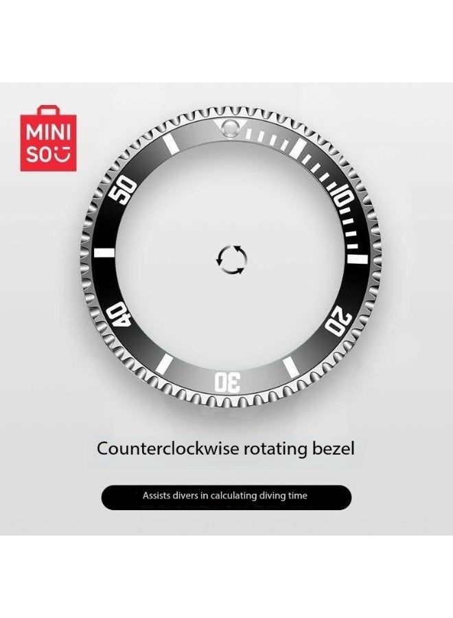 Miniso Luxury Men’s Waterproof Quartz Watch Model 5569 – , 30M Water Resistant, Classic  Diver StyleLuxury Men’s Waterproof Quartz Watch Model 5569 –  30M Water Resistant, Classic  Diver Style - Image 3