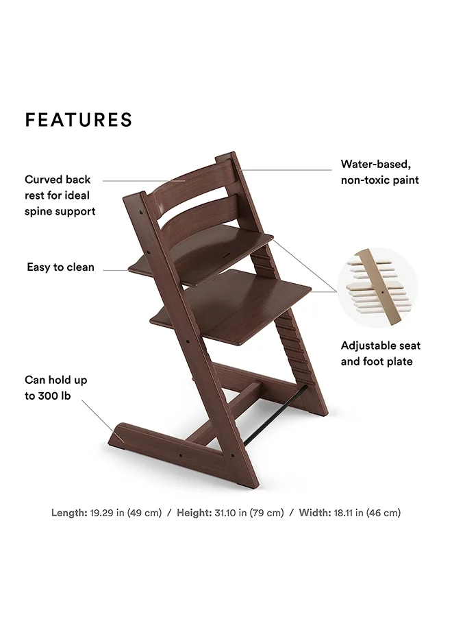 ستوك Tripp Trapp High Chair With Baby Set Adjustable, Convertible Chair For Children And Adults Ergonomic And Classic Design White