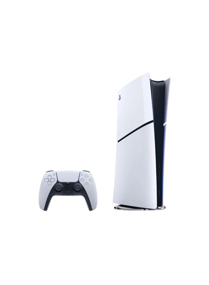 Sony PlayStation 5 Console (Slim Model) - 1TB SSD - Disc Edition - White - Global Version with 1-Year Local Warranty - Image 1