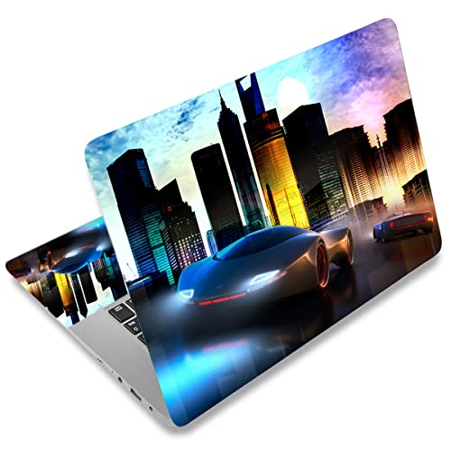 AORTDES Laptop Skin Sticker Decal 15-15.6 Inches, Universal Reusable Vinyl Sticker for 12.1 13 13.3 14 15.4 Inches Netbook/Notebook PC, Waterproof & Scratch-Resistant (City Car) - Image 1