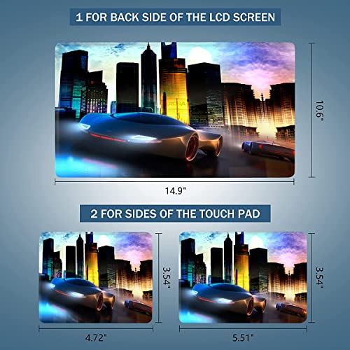 AORTDES Laptop Skin Sticker Decal 15-15.6 Inches, Universal Reusable Vinyl Sticker for 12.1 13 13.3 14 15.4 Inches Netbook/Notebook PC, Waterproof & Scratch-Resistant (City Car) - Image 3