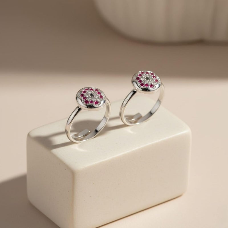 silver chest 925 Sterling Silver Toe Ring for Women Elegant Design | Adjustable Bichiya | Modern Silver Toe Rings for Girls & Womes With Certificate Of Authenticity | Chandi Bichiya Set - Image 4