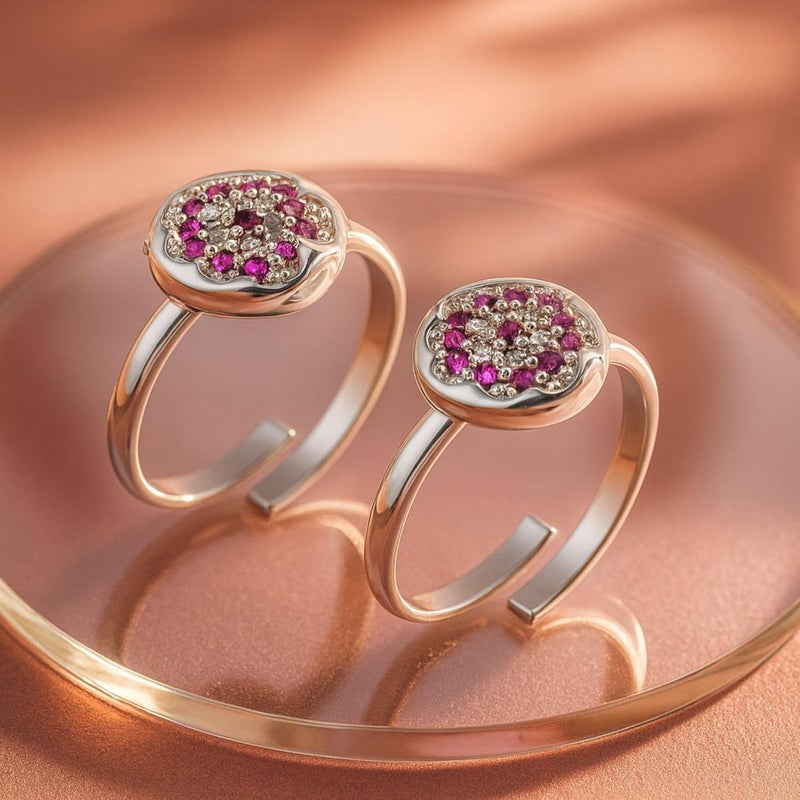 silver chest 925 Sterling Silver Toe Ring for Women Elegant Design | Adjustable Bichiya | Modern Silver Toe Rings for Girls & Womes With Certificate Of Authenticity | Chandi Bichiya Set - Image 3
